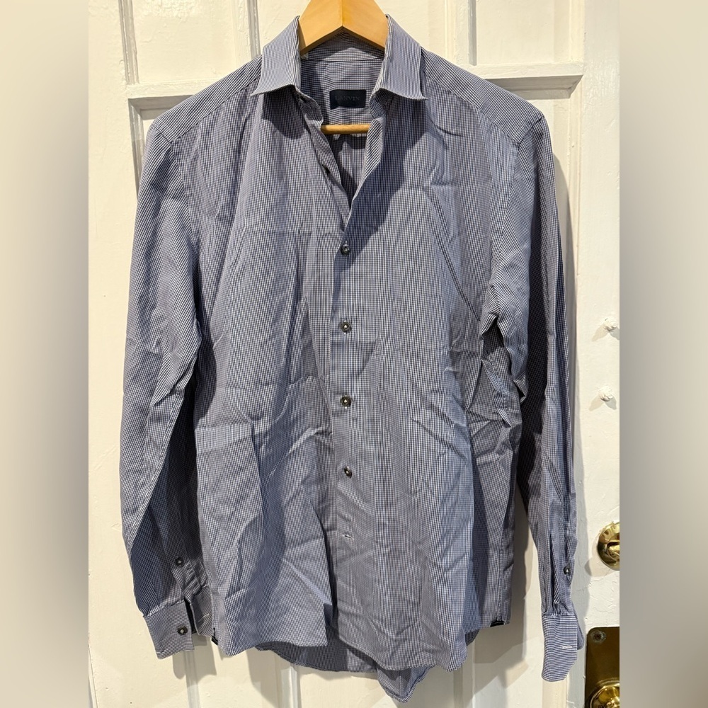 Lanvin Checkered Blue and White Shirt